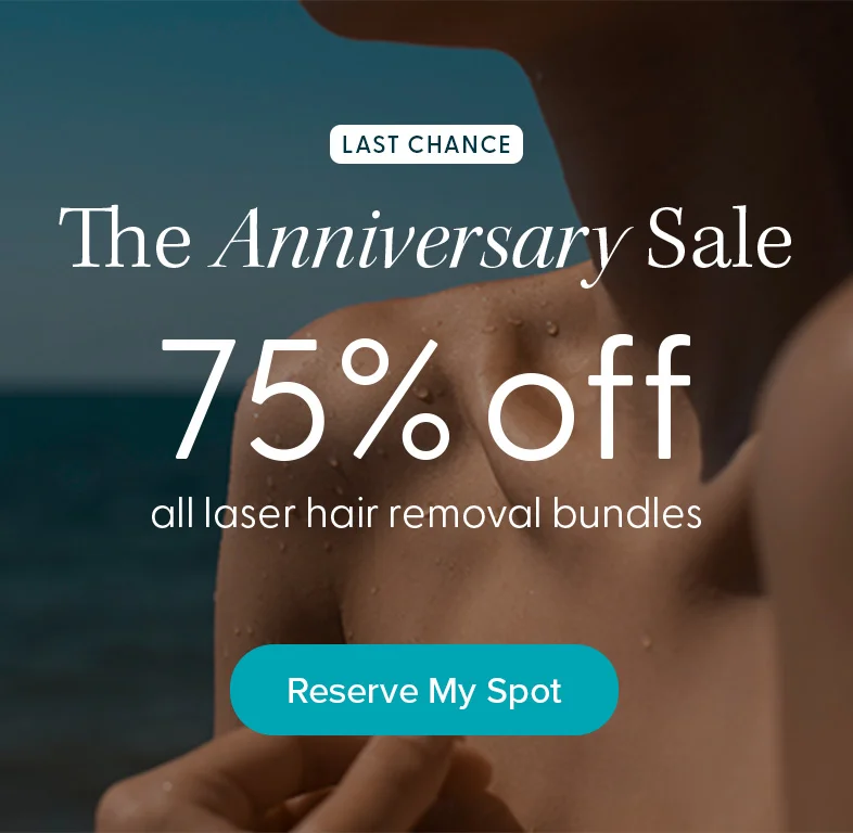 The Anniversary Sale (Last Chance): 75% off all laser hair removal bundles